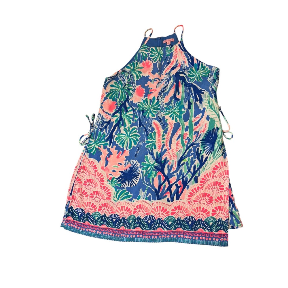 Lilly Pulitzer Pearl Romper in Jet Stream Print Size 10